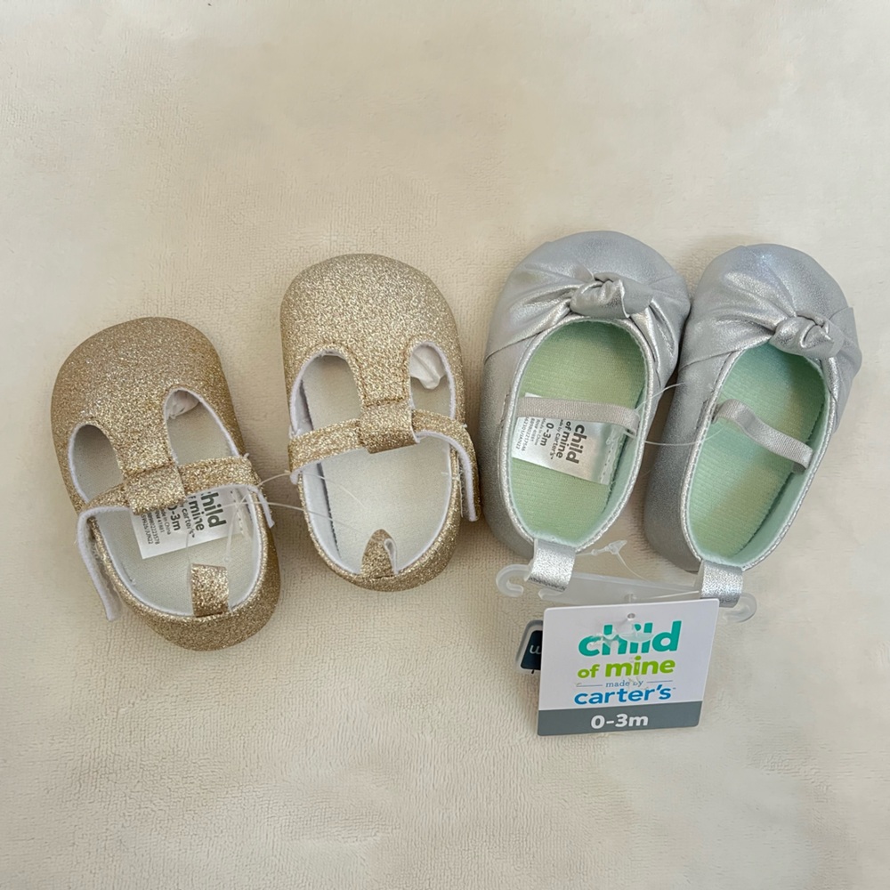 NWT Baby Girl Dress Shoes 2 pairs